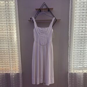 White Birdy Grey Dropwaist Corset Dress Lauren Dress